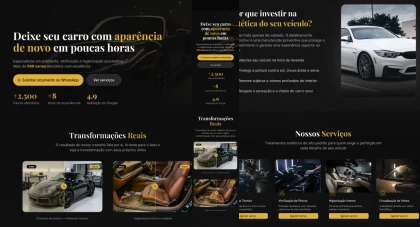 Landing Page Estética automotiva